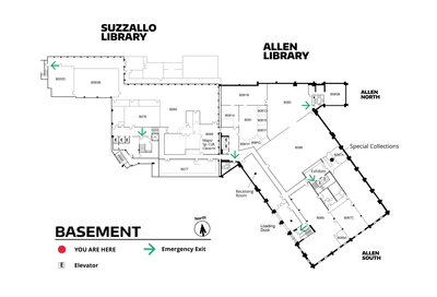 Suzzallo and Allen Basement Map